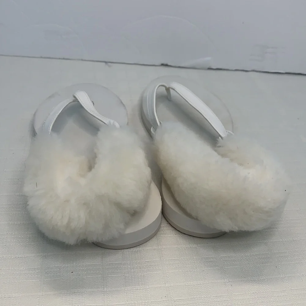 UGG LaaLaa Flat Sandal in white